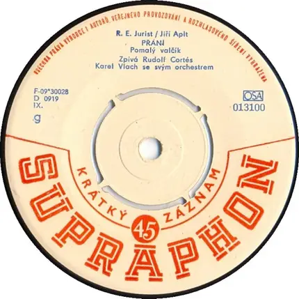 Karel Hála A Zdeněk Šedivý / Rudolf Cortés - Ona Je Krásná / Přání