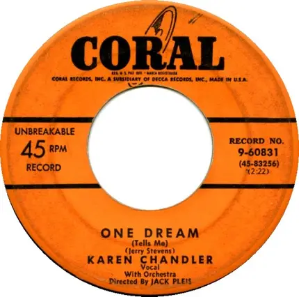 Karen Chandler - Hold Me, Thrill Me, Kiss Me / One Dream (Tells Me)