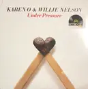 7inch Vinyl Single - Karen O & Willie Nelson - Under Pressure - White/Blue Opaque