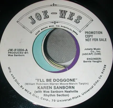 Karen Sanborn With Wes Sanborn's Nashville Rhythm Section - I'll Be Doggone