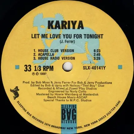 Kariya - Let Me Love You for Tonight