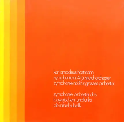 Karl Amadeus Hartmann - Symphonie-Orchester Des Bayerischen Rundfunks , Rafael Kubelik - Symphonien Nr. 4 & Nr. 8