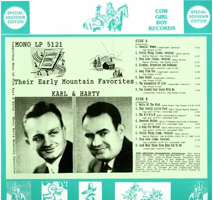 Karl And Harty - Their Early Mountain Favorites