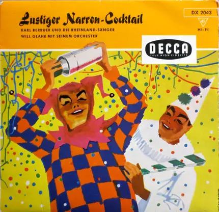 Karl Berbuer Und Rheinland-Sänger , Will Glahé Und Sein Orchester - Lustiger Narren-Cocktail