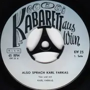 7inch Vinyl Single - Karl Farkas - Also Sprach Karl Farkas - Mono