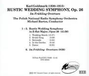CD - Goldmark - Rustic Wedding Symphony, Op. 26 / Im Frühling Overture