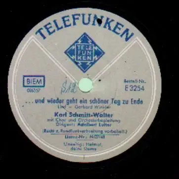 Karl Schmitt-Walter/Adalbert Lutter - ...und wieder geht ein schöner Tag zu Ende / Heimat, deine Sterne