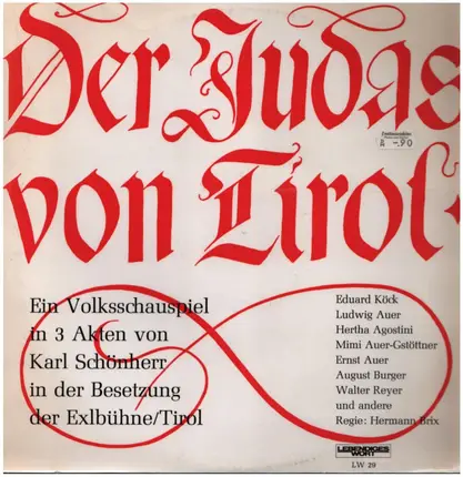Karl Schönherr - Der Judas Von Tirol