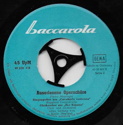 Karlo Heyland - Auserlesene Opernchöre