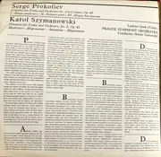 LP - Karol Szymanowski / Sergei Prokofiev - Violin Concerto No. 2