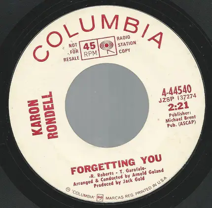 Karon Rondell - The Bed / Forgetting You