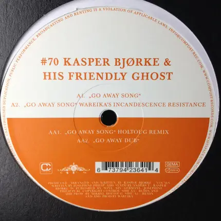 Kasper Bjørke & His Friendly Ghost - Compost Black Label 70