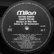 LP - Katyna Ranieri , Nino Rota - Katyna Ranieri chante Fellini