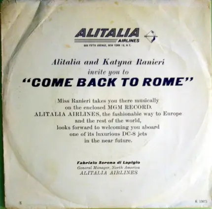 Katyna Ranieri - Come Back To Rome / Je Ne Regrette Rien