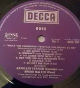 Double LP - Schubert / Schumann / Brahms / Kathleen Ferrier / Bruno Walter - BBC Broadcasts From The Edinburgh Festival 1949