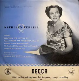 Kathleen Ferrier - Rhapsody For Contralto, Male Chorus And Orchestra ‧ Four Songs