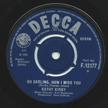 Kathy Kirby - The Way Of Love