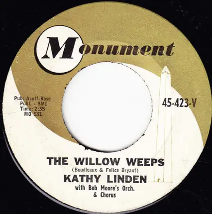 Kathy Linden With Bob Moore And His Orchestra And Chorus - Midnight / The Willow Weeps