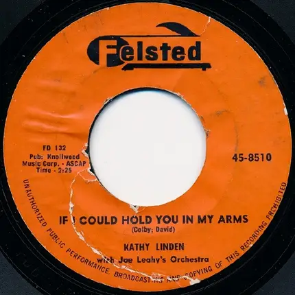 Kathy Linden - Billy / If I Could Hold You In My Arms