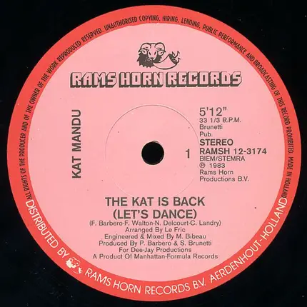 Kat Mandu - The Kat Is Back (Let's Dance)