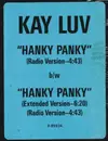 12inch Vinyl Single - Kay Luv - Hanky Panky