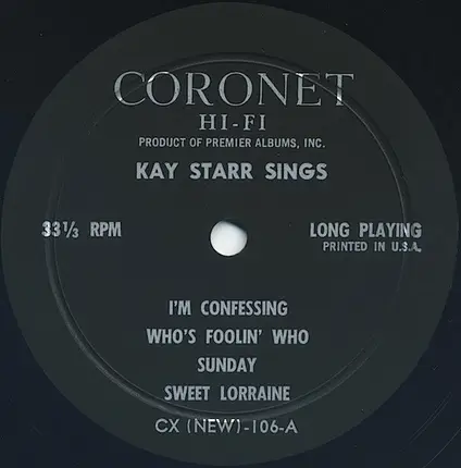 Kay Starr - Kay Starr Sings