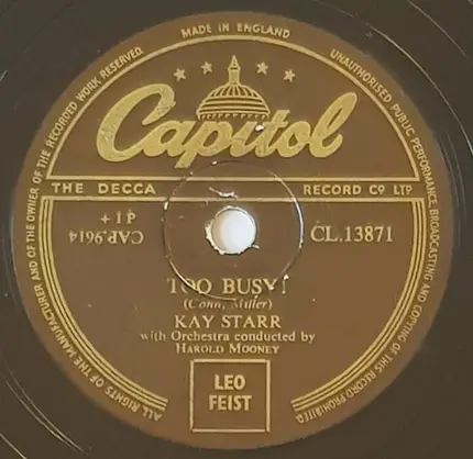 Kay Starr - Side By Side / Too Busy !
