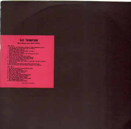 Kay Thompson - Recordings From 1935-1957
