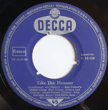 Ken Colyer's Skiffle Group - Take This Hammer