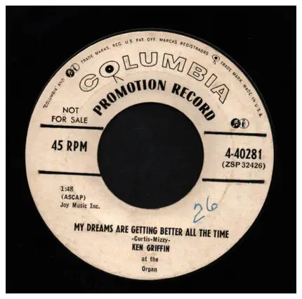 Ken Griffin - You Are My Sunshine / My Dreams Are Getting Better All The Time