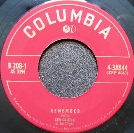 Ken Griffin - Ken Griffin At The Organ Plays The Music Of Irving Berlin