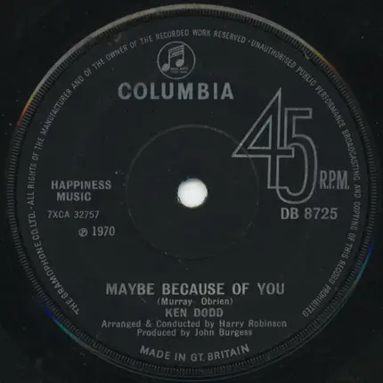 Ken Dodd - Brokenhearted / Maybe Because Of You