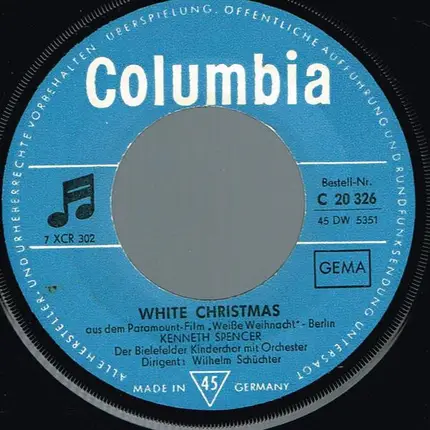 Kenneth Spencer - White Christmas / Transeamus