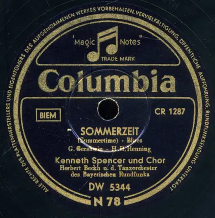 Kenneth Spencer - Das Alte Lied Von Alabama / Sommerzeit