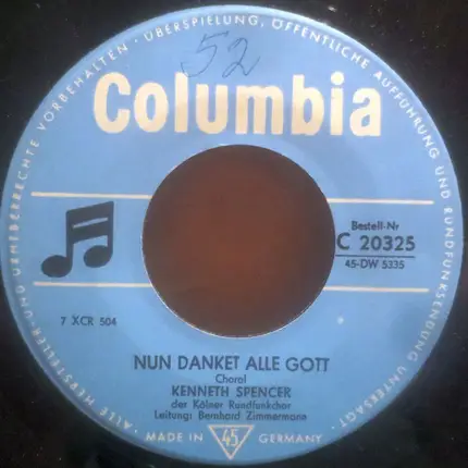 Kenneth Spencer - Näher, Mein Gott Zu Dir / Nun Danket Alle Gott