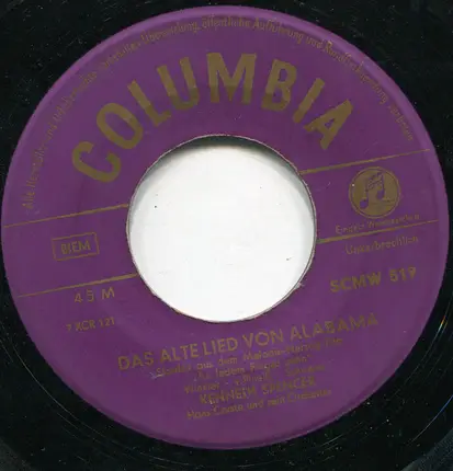 Kenneth Spencer - Sommerzeit / Das Alte Lied Von Alabama