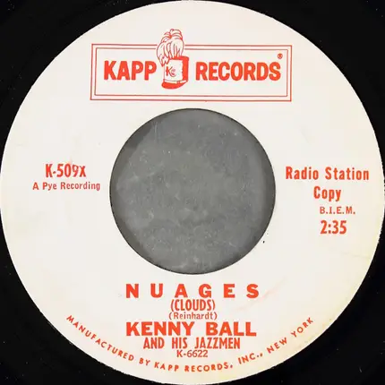 Kenny Ball And His Jazzmen - Hazelmere / Nuages / Clouds
