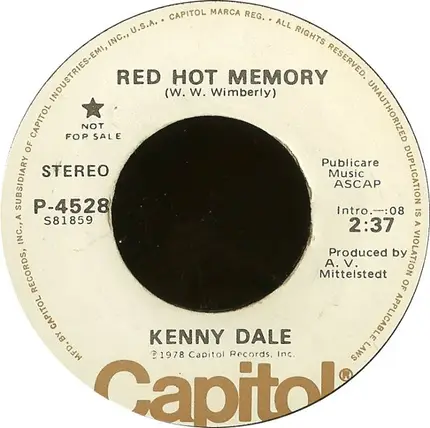Kenny Dale - Red Hot Memory