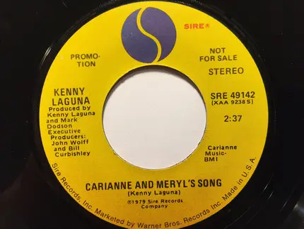 Kenny Laguna - Home For Christmas / Carianne and Meryl's Song