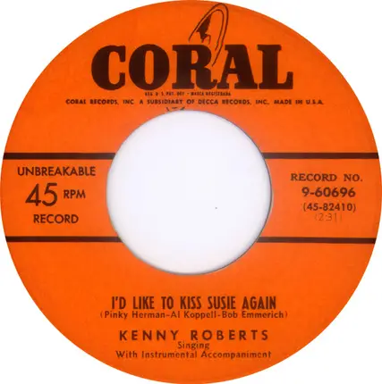 Kenny Roberts - Ding Dong Bells / I'd Like To Kiss Susie Again