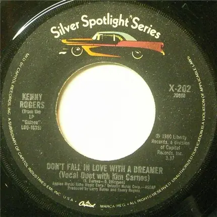 Kenny Rogers - Don't Fall In Love With A Dreamer / Coward Of The County