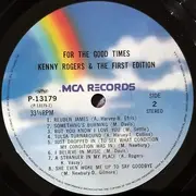 LP - Kenny Rogers & The First Edition - For The Good Times - +OBI, insert