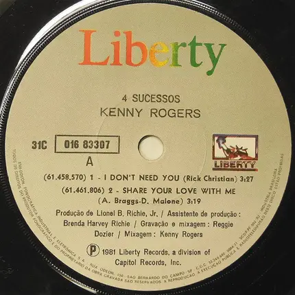 Kenny Rogers - 4 Sucessos