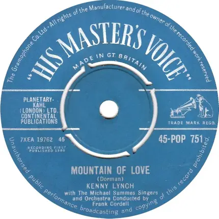 Kenny Lynch - Mountain Of Love