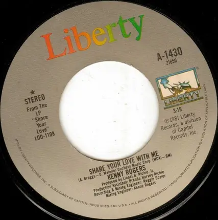 Kenny Rogers - Share Your Love With Me / Greybeard