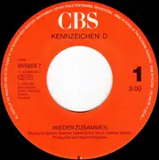 7inch Vinyl Single - Kennzeichen: D - Wieder Zusammen