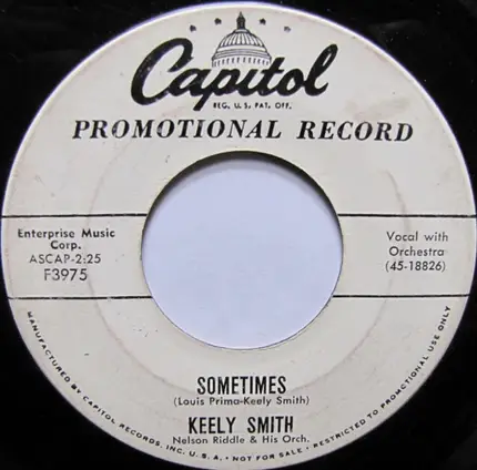 Keely Smith , Nelson Riddle And His Orchestra - The Whippoorwill