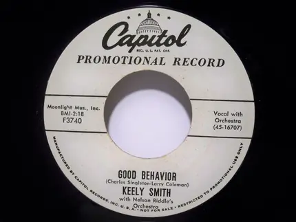 Keely Smith With Nelson Riddle And His Orchestra - You'll Never Know