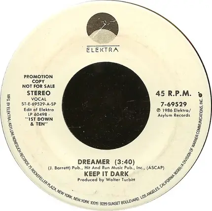 Keep It Dark - Dreamer