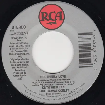 Keith Whitley - Backbone Job / Brotherly Love
